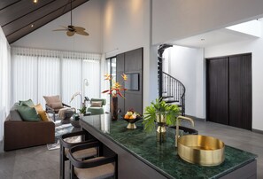 Luxury Villa, 2 Bedrooms, Ocean View | Living area