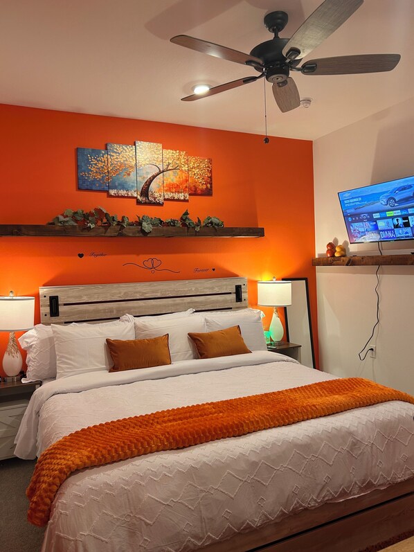 2 bedrooms, iron/ironing board, WiFi, bed sheets