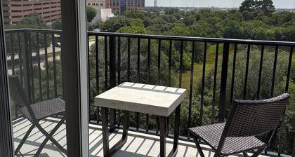 2-bedroom apartment in lovely Houston with WiFi, fitness room, AC