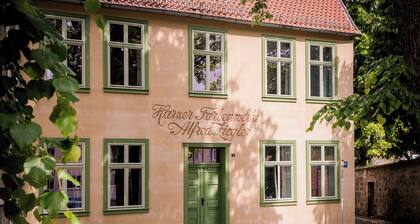Übernachten im Denkmal, mit Blick in die Bäume mitten in der Altstadt