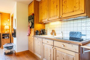 Fridge, oven, dishwasher, cookware/dishes/utensils