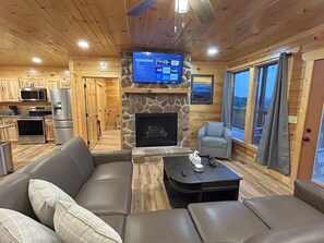 TV connectée, cheminée