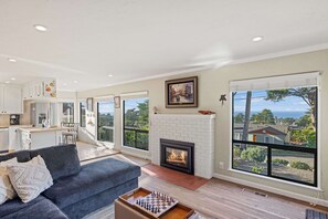 TV, fireplace, offices