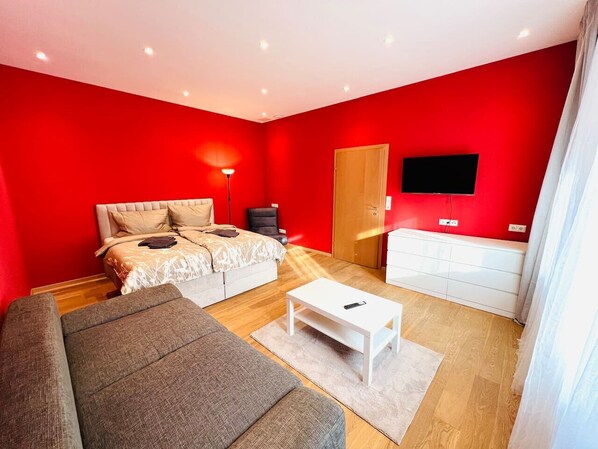 2 slaapkamers, een strijkplank/strijkijzer, gratis wifi, beddengoed