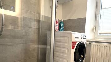 Hair dryer, towels