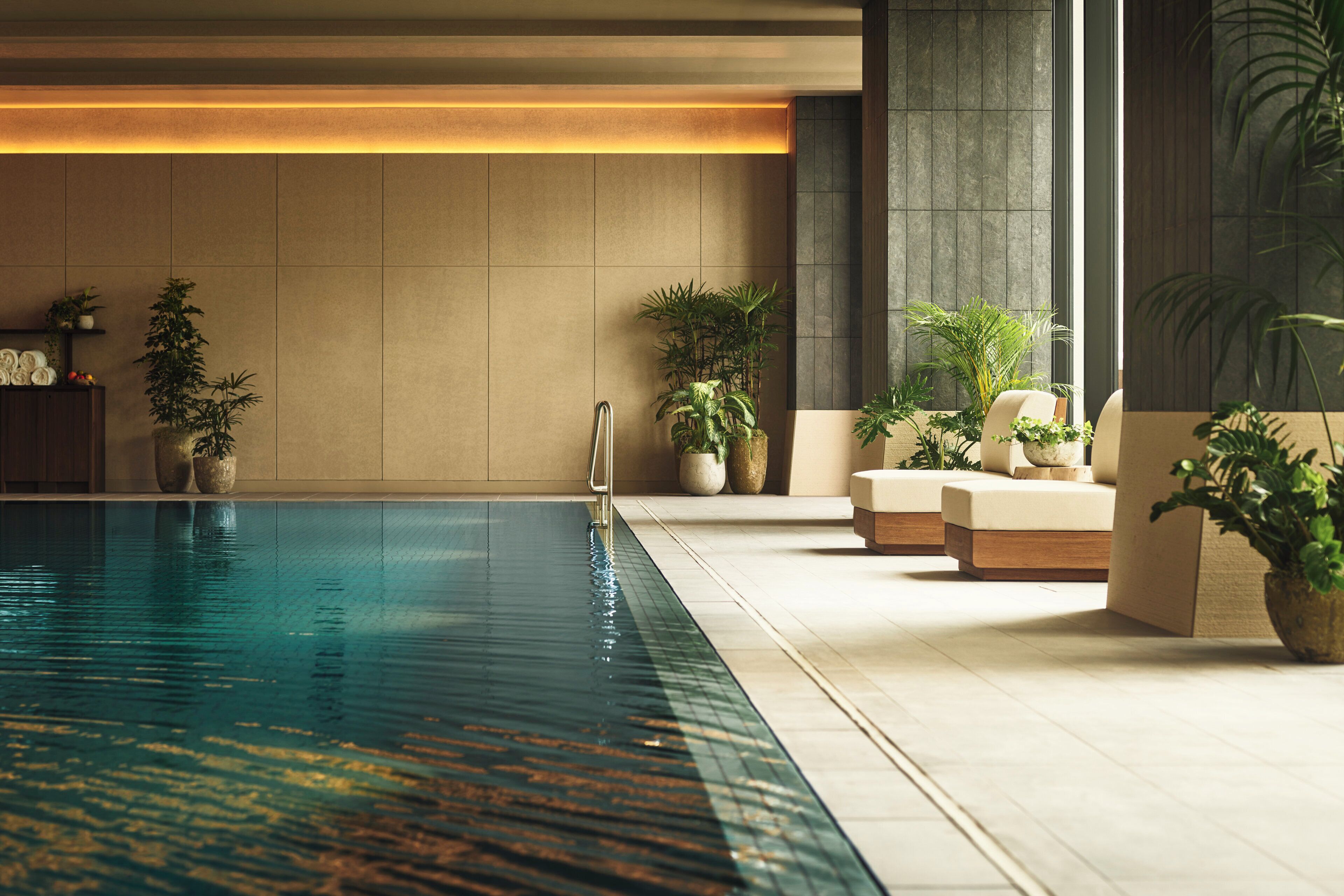Una piscina techada
