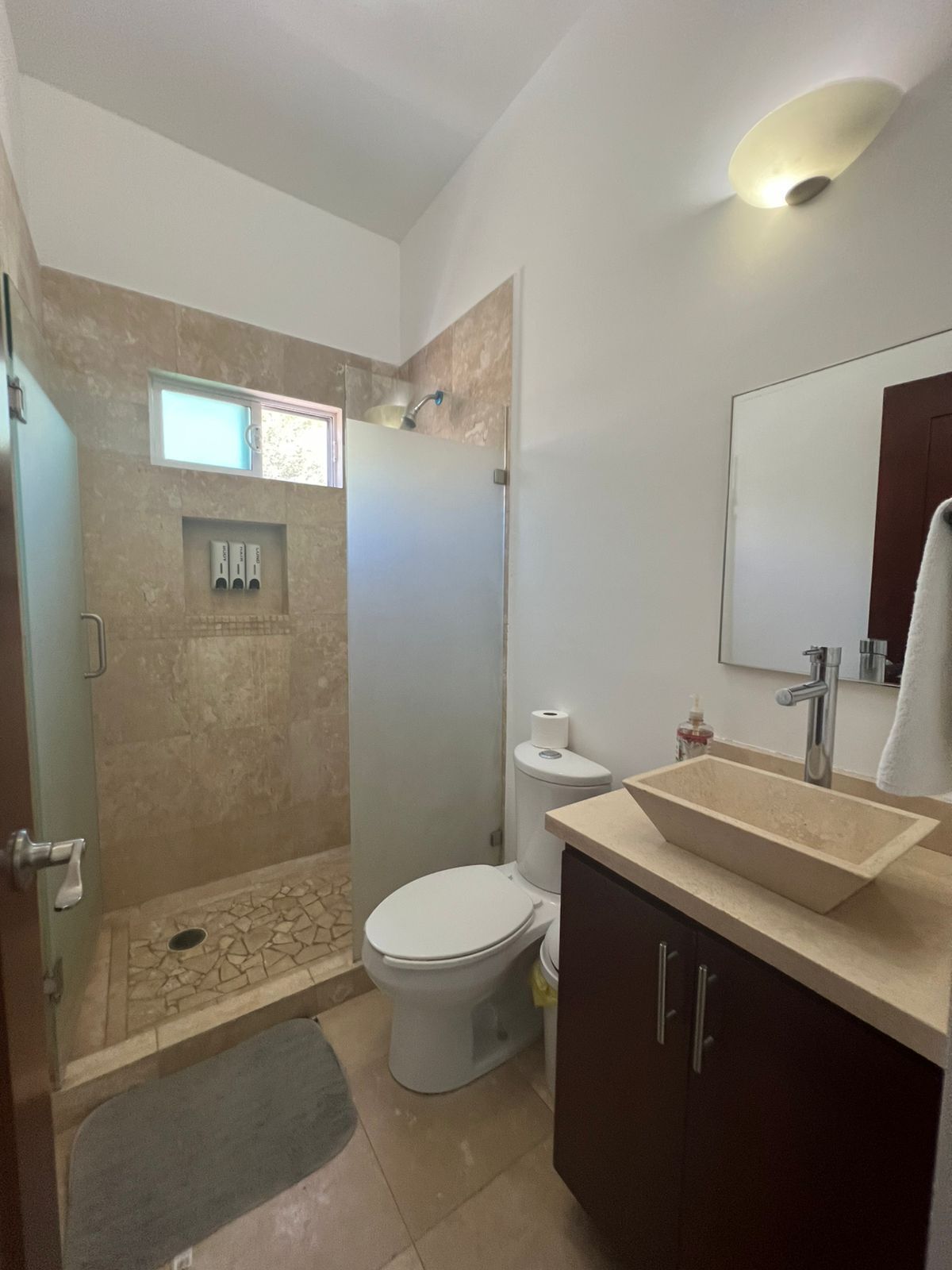 Towels, soap, toilet paper