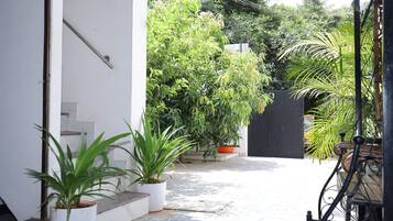 Vista frontal de la propiedad