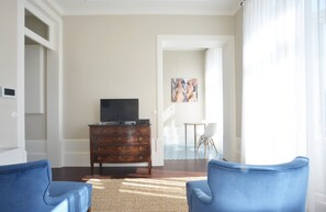 Premium appartement, 1 slaapkamer | Woonkamer