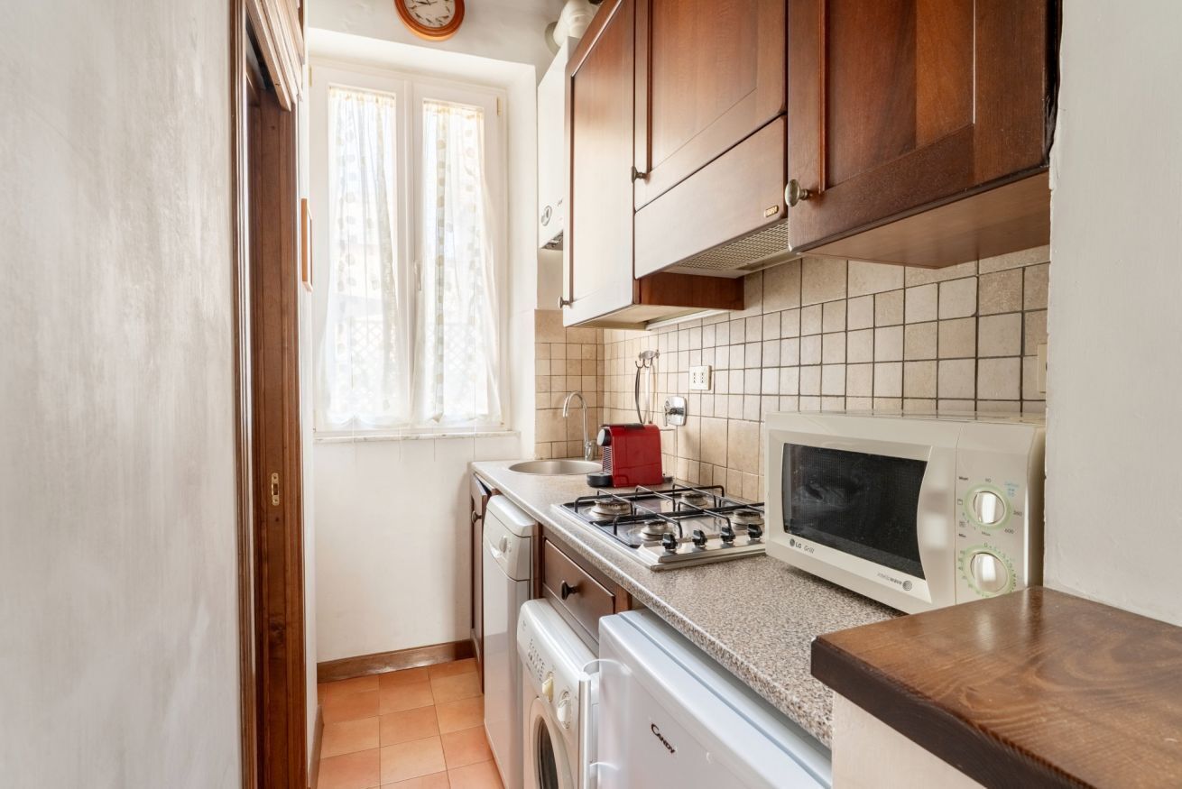Fridge, microwave, dishwasher