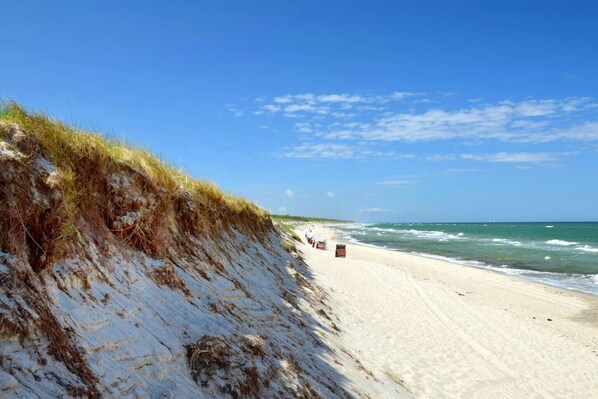 På stranden