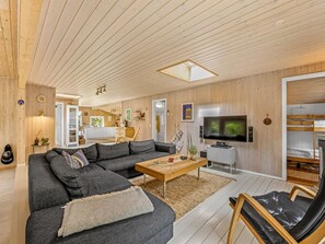 Televisión y chimenea 