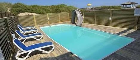 A heated pool