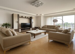 Apartment | Living area - Spacieux Appartement à Hydra (Timokten)