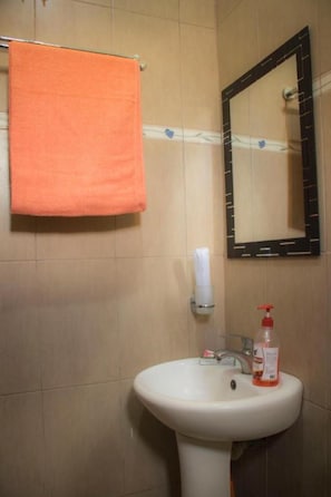 Shower, hair dryer, towels, soap - Msovi House - Budget Double Room (Arusha)