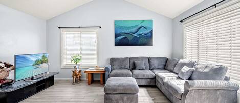 TV, fireplace, offices