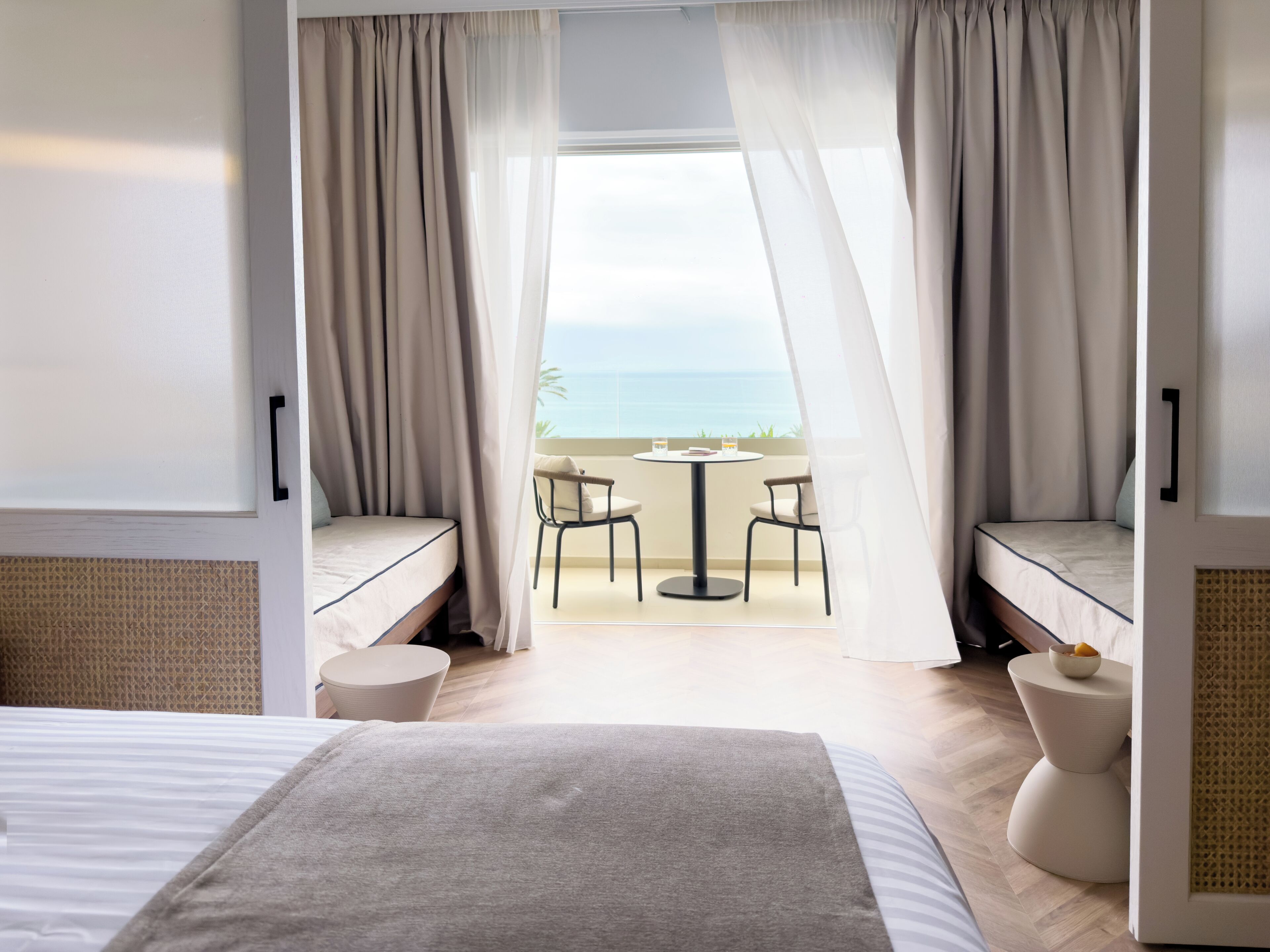 Superior Family Sea View with Sliding Doors | Minibar, in-room safe, free WiFi, bed sheets