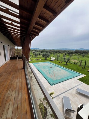 Vue sur le paysage depuis l’hébergement 