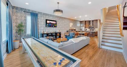 Rooftop Deck Shuffleboard BBQ Near Downtown