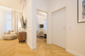 Appartement Exécutif | Rideaux occultants, fer et planche à repasser, Wi-Fi gratuit