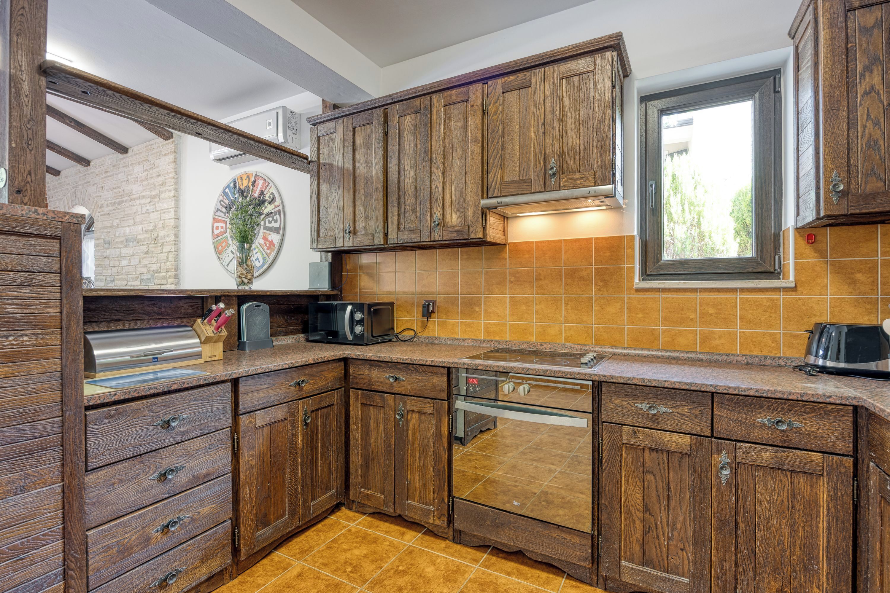 Standard Villa, Multiple Bedrooms (Villa Kristina with Pool) | Private kitchen | Fridge, microwave, oven, stovetop