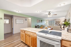Condo, Multiple Beds, Patio, Mountain View (Mossy Pines of the Ozarks) | Private kitchen | Fridge, microwave, oven, stovetop - Mossy Pines of the Ozarks (Branson)