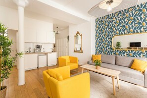 Appartement, vue ville | Coin séjour