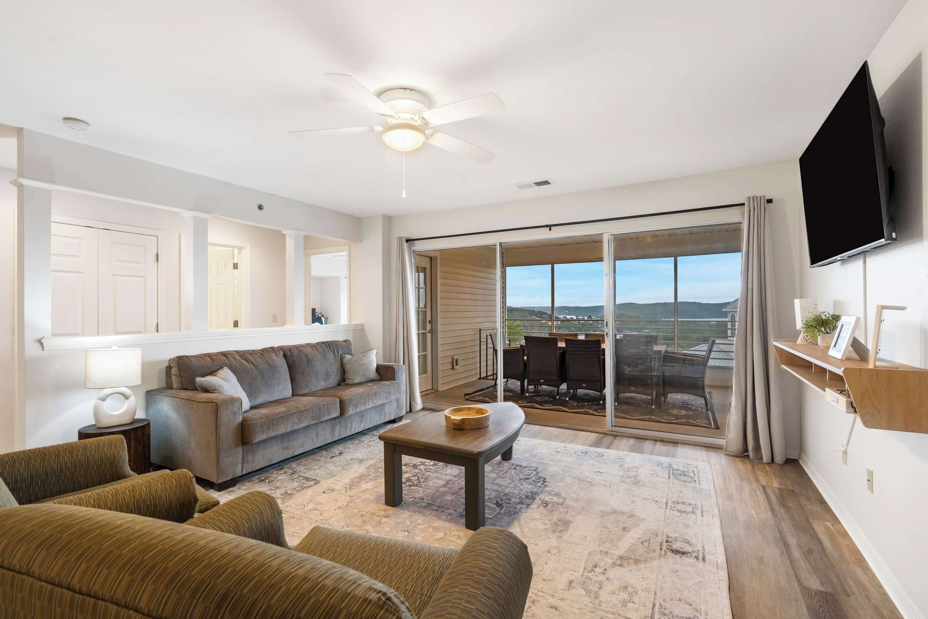 Condo, Multiple Beds, Balcony (Ozark Mountain Oasis) | Living area | 42-inch flat-screen TV with digital channels