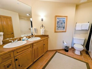 Hair dryer, towels