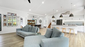 TV - White Pandanus, A beautifully styled beach house nestled in the peaceful charm of Magnetic Island (Horseshoe Bay)