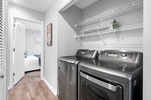 Condo, Multiple Beds, Balcony, Golf View (Quittin' Time) | Laundry - Quittin' Time Stay for 6 With Golf Course Views & Resort Amenities (Branson)