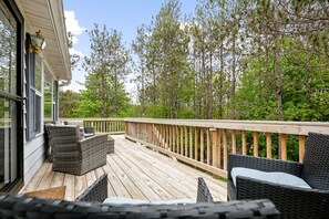 Terrace/patio - Cozy 3BR w/ Grill + Yard Games | Walk to Downtown + Lake MI (Frankfort)