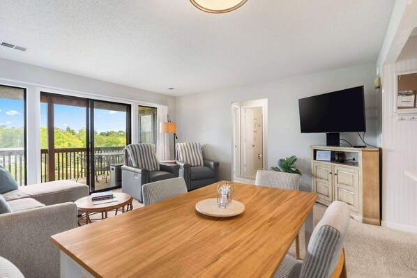 Condo, Multiple Beds, Balcony, Golf View (Relaxing 9th Hole View) | Living area | 42-inch flat-screen TV with digital channels