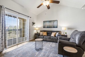 Condo, 1 King Bed with Sofa bed, Balcony, Garden View (Sweet Serenity) | Living area | 42-inch flat-screen TV with digital channels