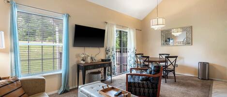 Condo, Multiple Beds, Balcony, Garden View (Warm Welcome Getaway) | Living area | 42-inch flat-screen TV with digital channels