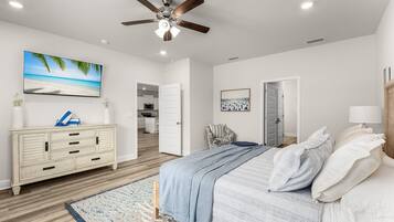 4 bedrooms, iron/ironing board, travel cot, free WiFi