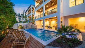 Outdoor pool, a heated pool
