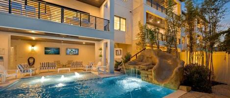 Outdoor pool, a heated pool