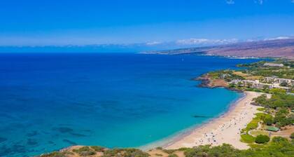 Steps from the beach, 2-bedroom house with WiFi, AC in awesome Puako Beach