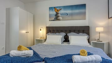 Familienstudio (Summer Breeze Studio Mali Lošinj) | Bügeleisen/Bügelbrett, kostenloses WLAN, Bettwäsche
