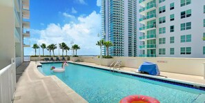 A heated pool