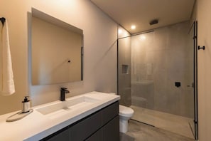 Shower, hair dryer