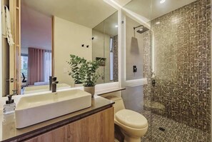 Douche, séchoir à cheveux