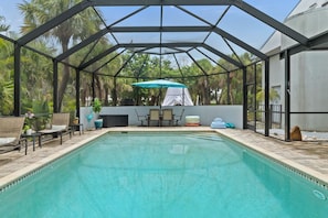A heated pool
