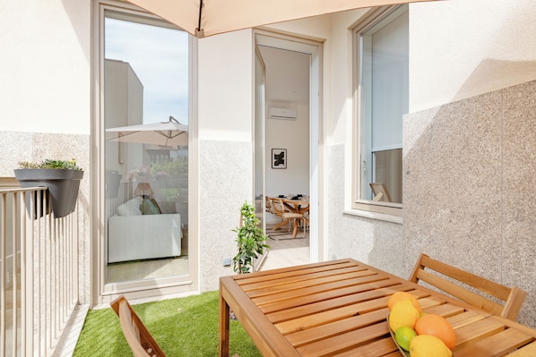 Appartement Deluxe, 1 grand lit et 1 canapé-lit, non-fumeurs | Balcon