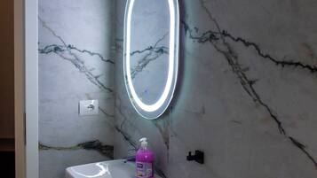 Towels, soap, toilet paper