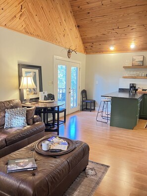 Smart TV, DVD player, books, video library