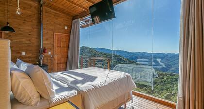 Charmosa cabana na serra cjacuzzi VST014