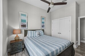 3 bedrooms, individually decorated, individually furnished, bed sheets