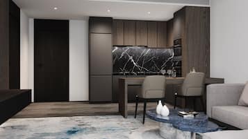 Suite Deluxe, vue ville | Coin séjour